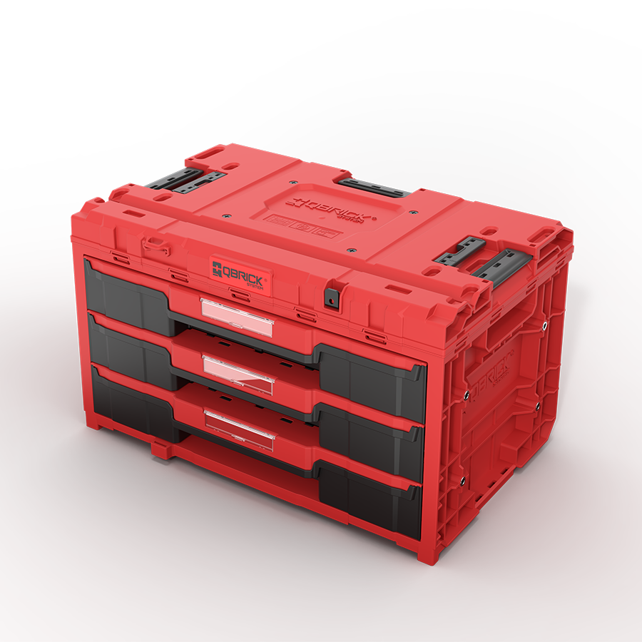 Qbrick System ONE Drawer 3 Toolbox 2.0 RED ULTRA HD Çekmeceli Takım Çantası