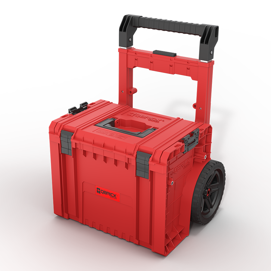 Qbrick System PRO Cart 2.0 Plus RED ULTRA HD tekerlekli takım çantası önden görünüm