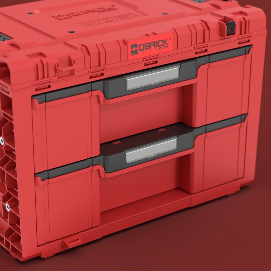 Qbrick System PRIME Drawer 2 Toolbox Expert RED ULTRA HD Custom Çekmeceli Takım Çantası