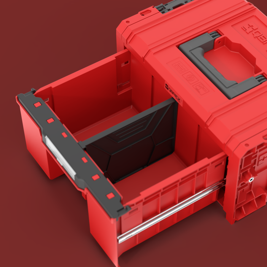 PRO Drawer 1 Toolbox 2.0 Basic RED ULTRA HD modüler kullanım