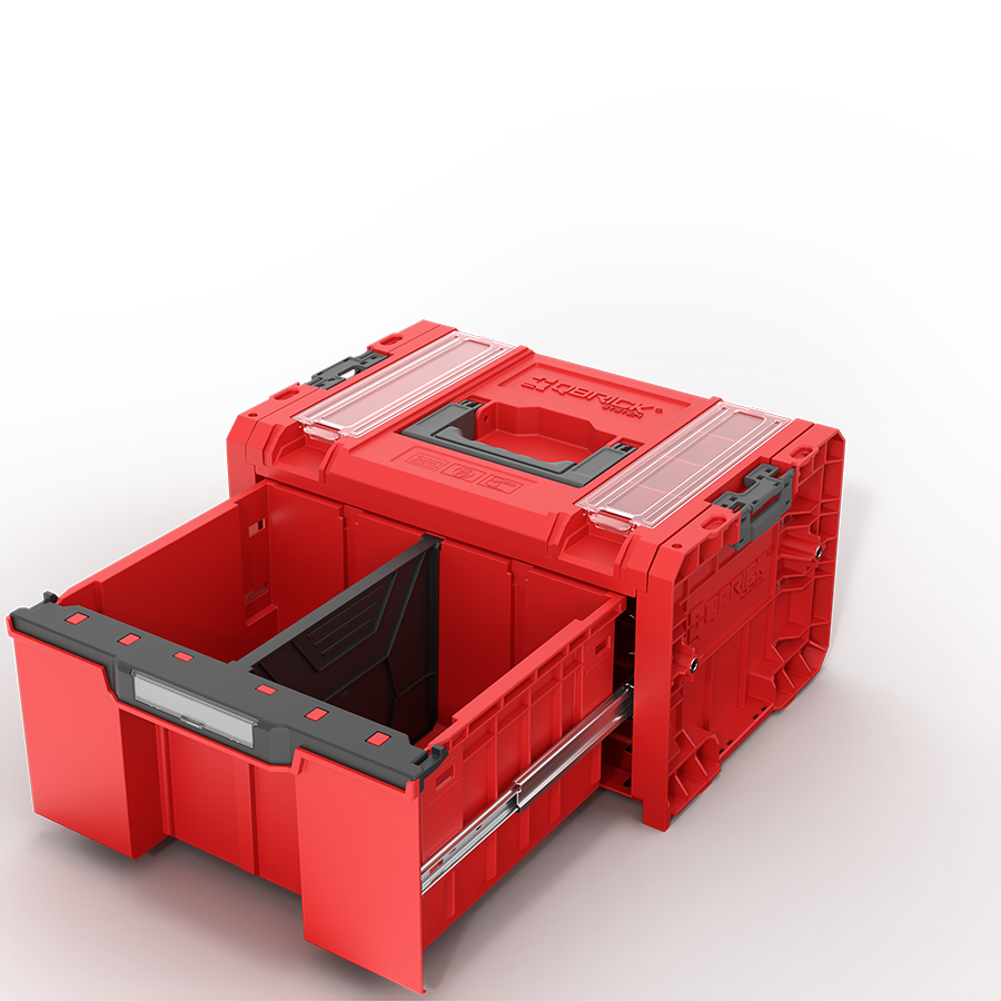 Qbrick System PRO Drawer 1 Toolbox 2.0 Profi Basic RED ULTRA HD Custom Çekmeceli Takım Çantası