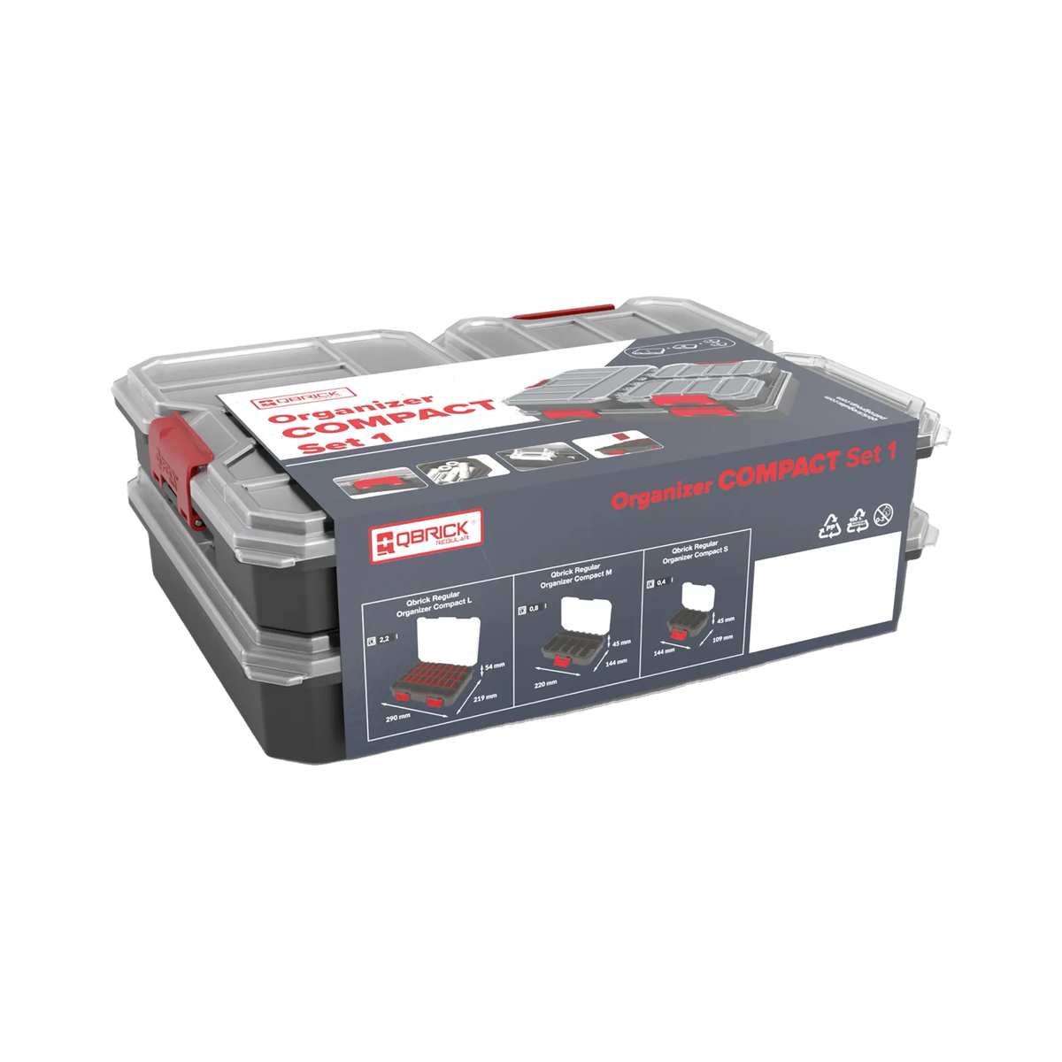 Qbrick Regular Organizer Compact Set 1 ambalajlı siyah set