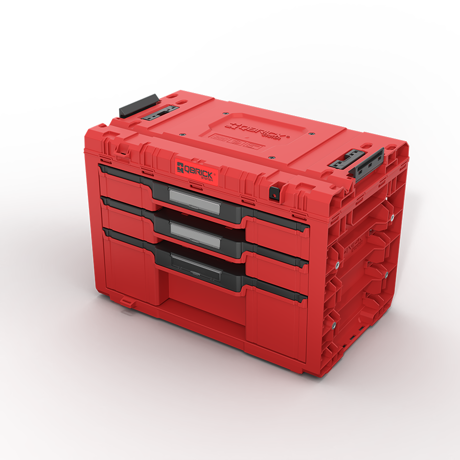 Qbrick System PRIME Drawer 3 Toolbox Expert RED ULTRA HD Çekmeceli Takım Çantası