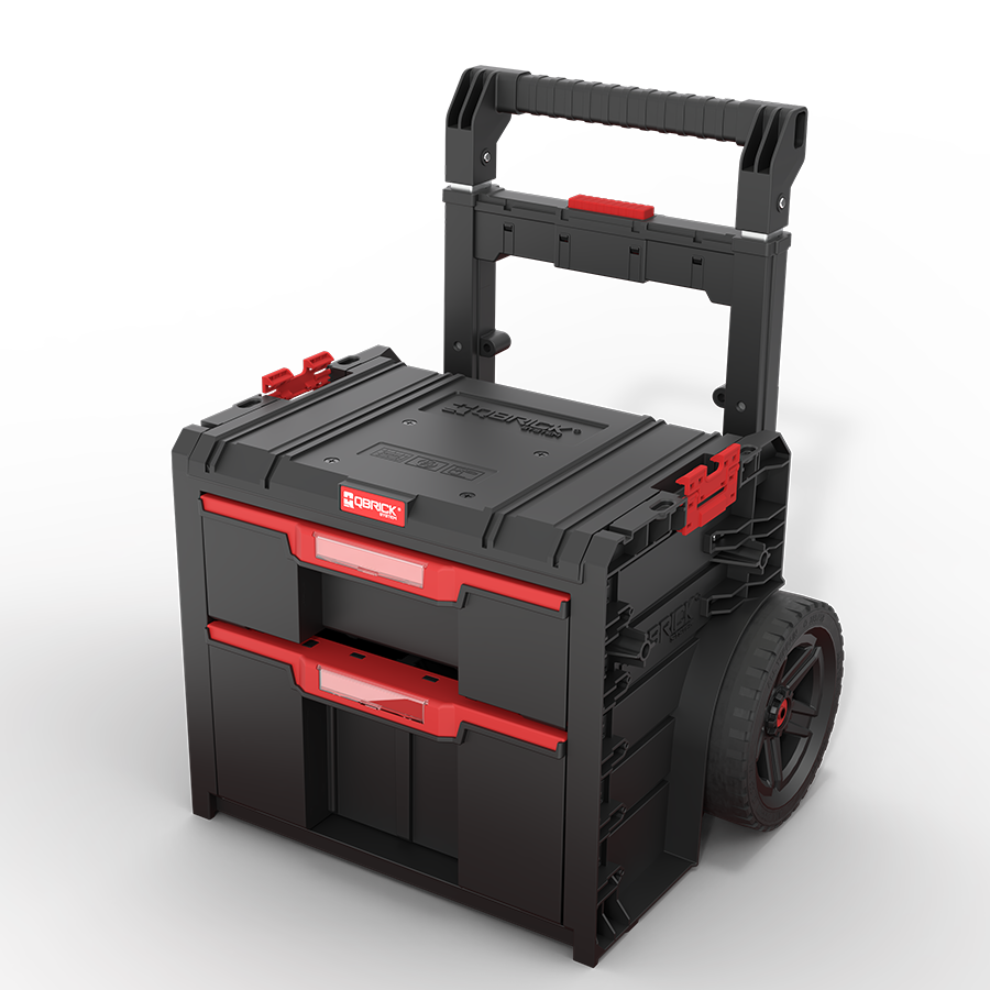 Qbrick System PRO Cart 2.0 Plus Drawer 2 tekerlekli taban — set bileşeni