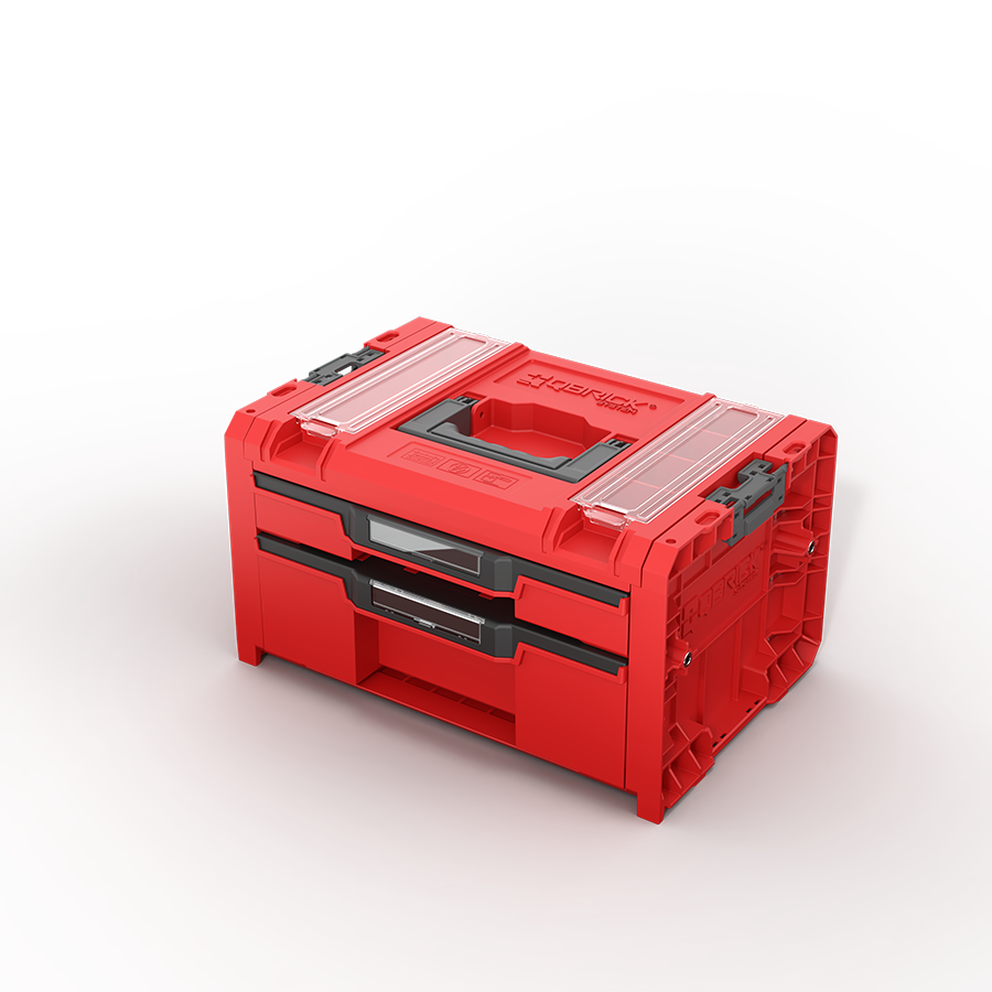 Qbrick System PRO Drawer 2 Toolbox 2.0 Profi Expert RED ULTRA HD Custom Çekmeceli Takım Çantası