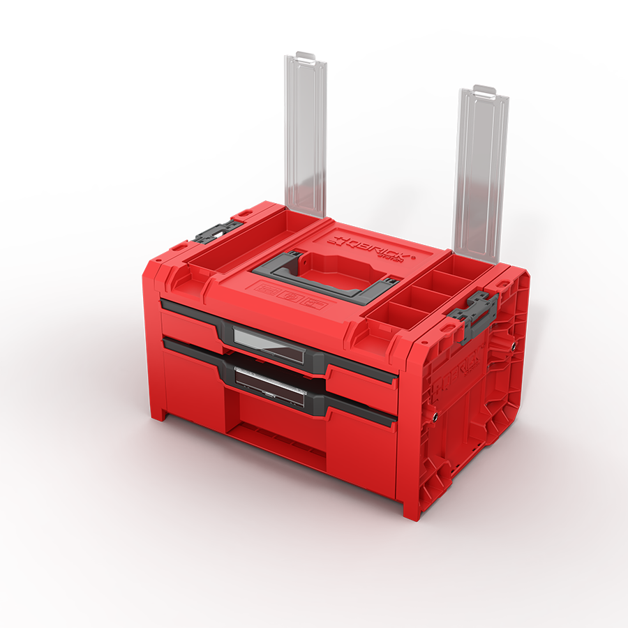 Qbrick System PRO Drawer 2 Toolbox 2.0 Profi Expert RED ULTRA HD Custom Çekmeceli Takım Çantası