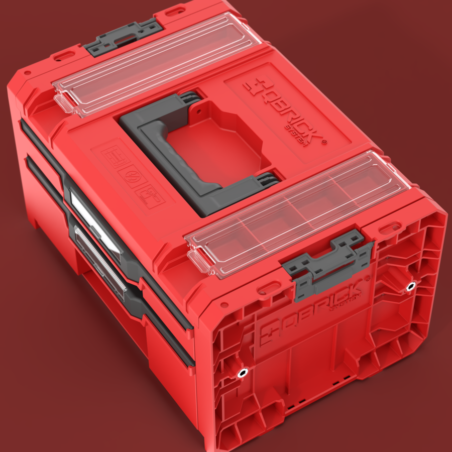 Qbrick System PRO Drawer 2 Toolbox 2.0 Profi Expert RED ULTRA HD Custom Çekmeceli Takım Çantası