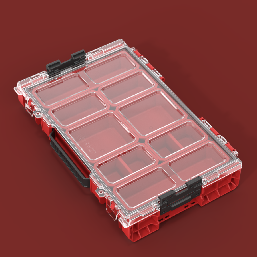 PRO Organizer 100 RED ULTRA HD şeffaf polikarbon kapak detayı
