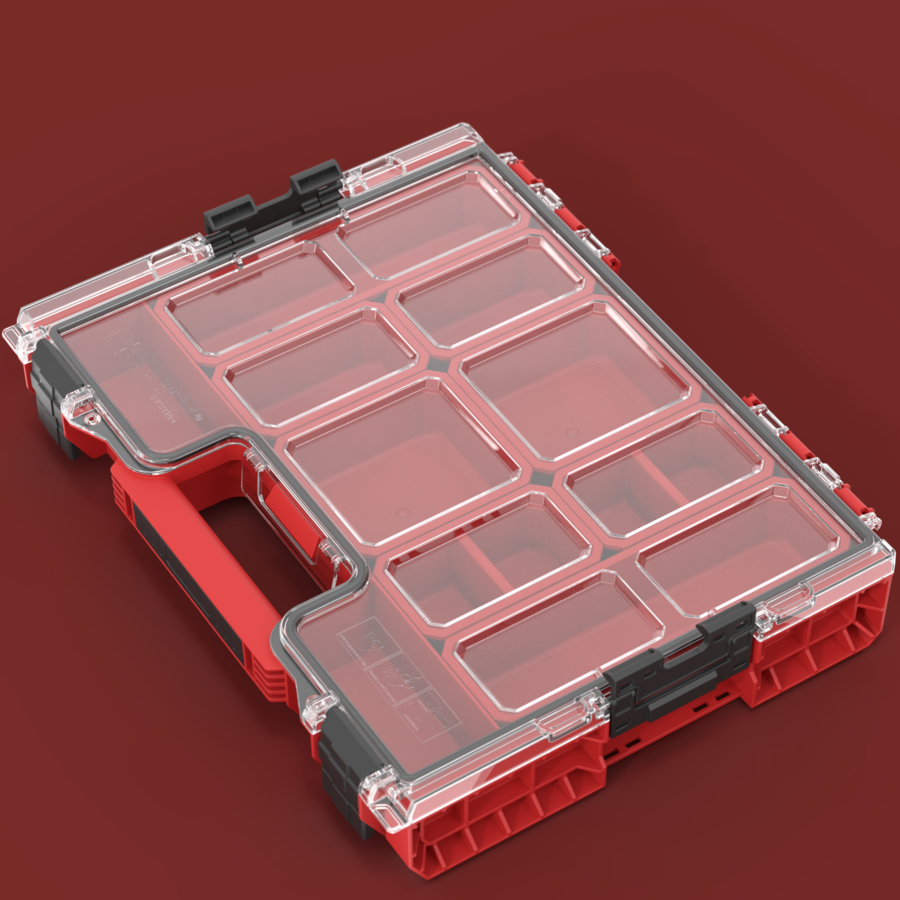 PRO Organizer 200 RED ULTRA HD şeffaf polikarbon kapak detayı
