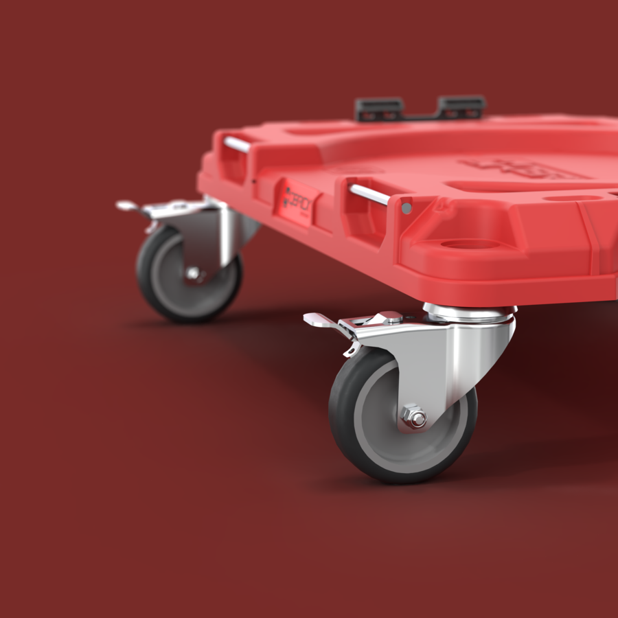 PRO Transport Platform RED ULTRA HD ön tekerlekler