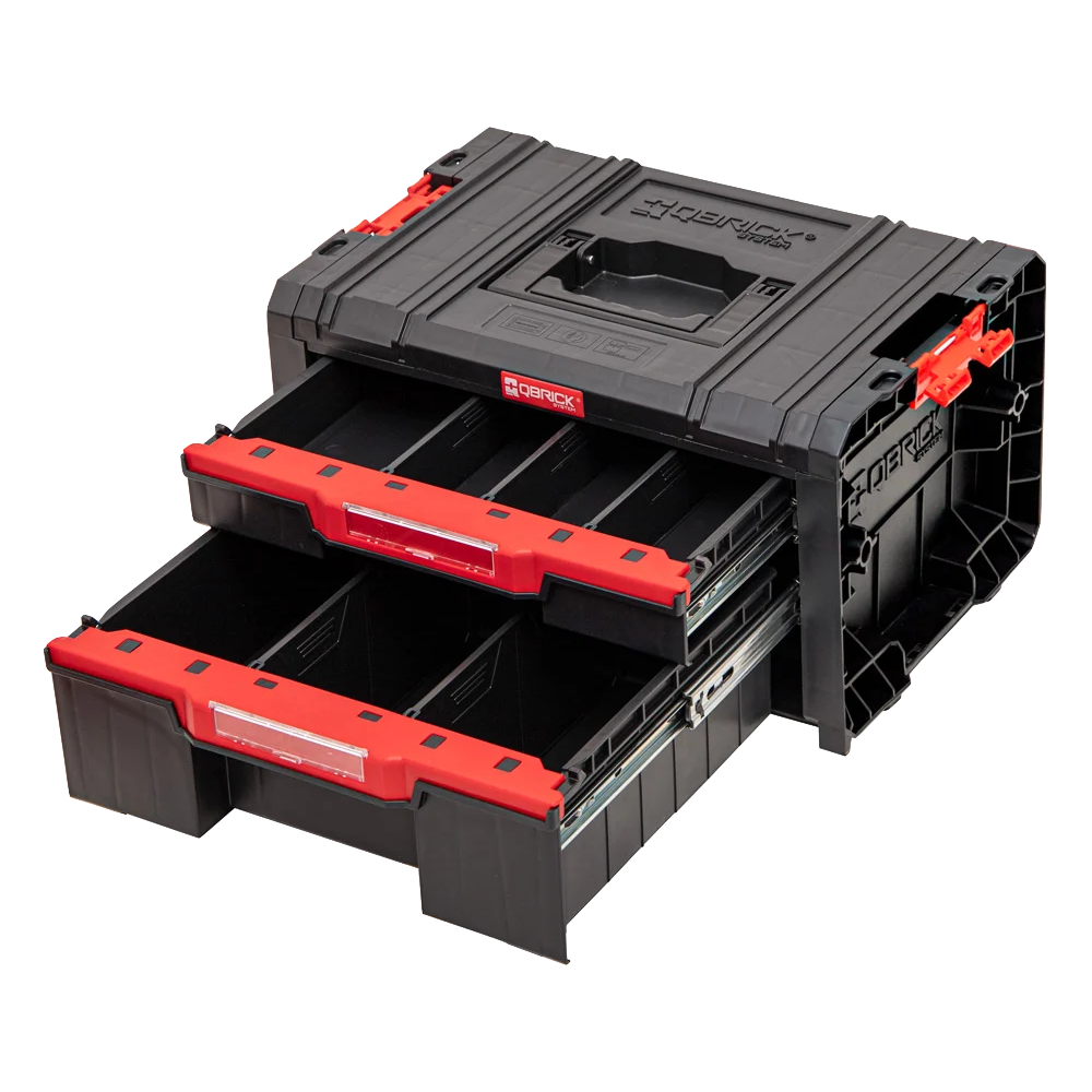 Qbrick System PRO Drawer 2 Toolbox 2.0 açık çekmece görünümü