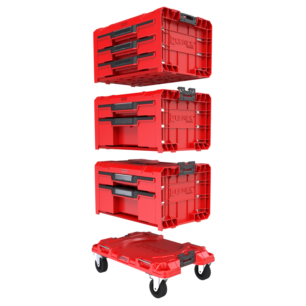 Qbrick System PRO Drawer Workshop Set 3 2.0 RED ULTRA HD modüller ayrık görünüm