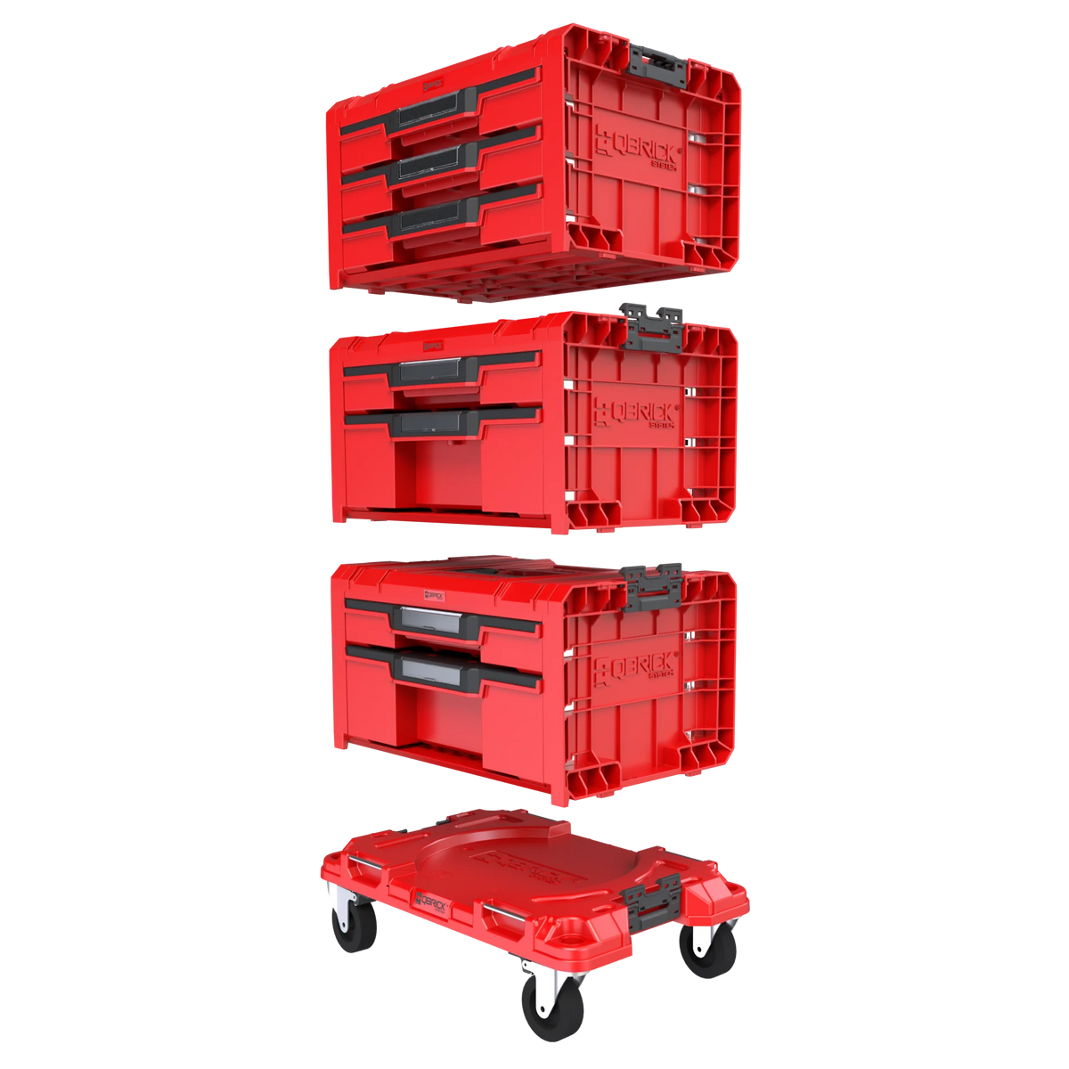 Qbrick System PRO Drawer Workshop Set 3 2.0 RED ULTRA HD modüller ayrık görünüm