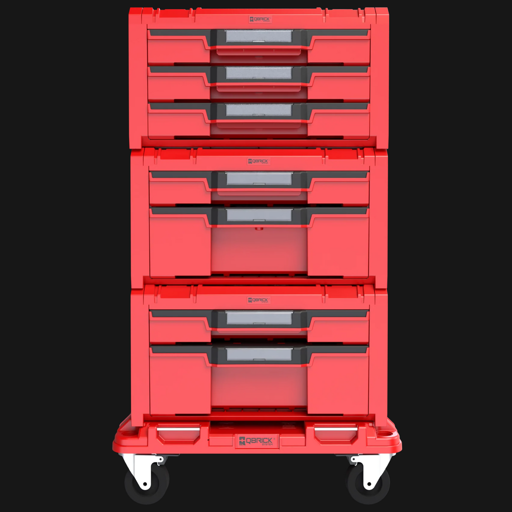 Qbrick System PRO Drawer Workshop Set 3 2.0 RED ULTRA HD önden görünüm