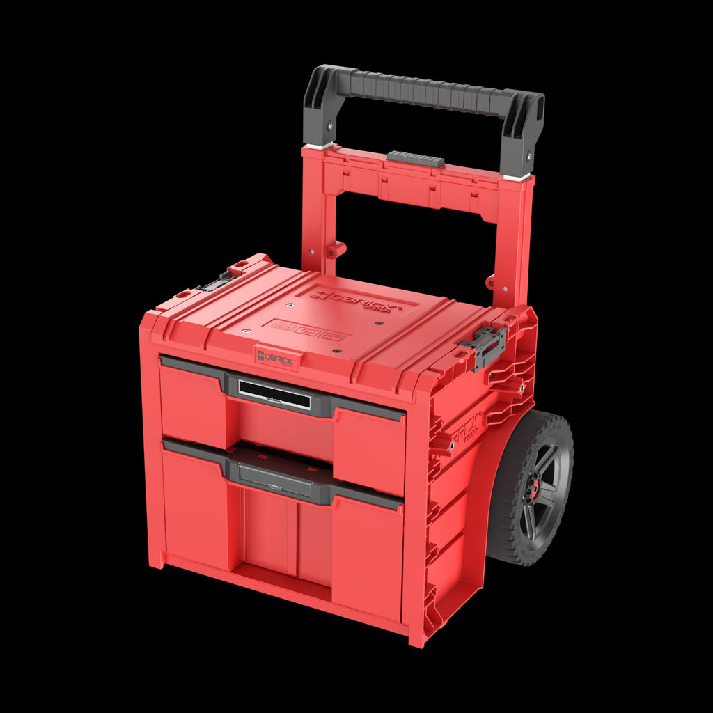Qbrick System PRO Cart 2.0 Plus Drawer 2 RED ULTRA HD Custom Tekerlekli Takım Çantası