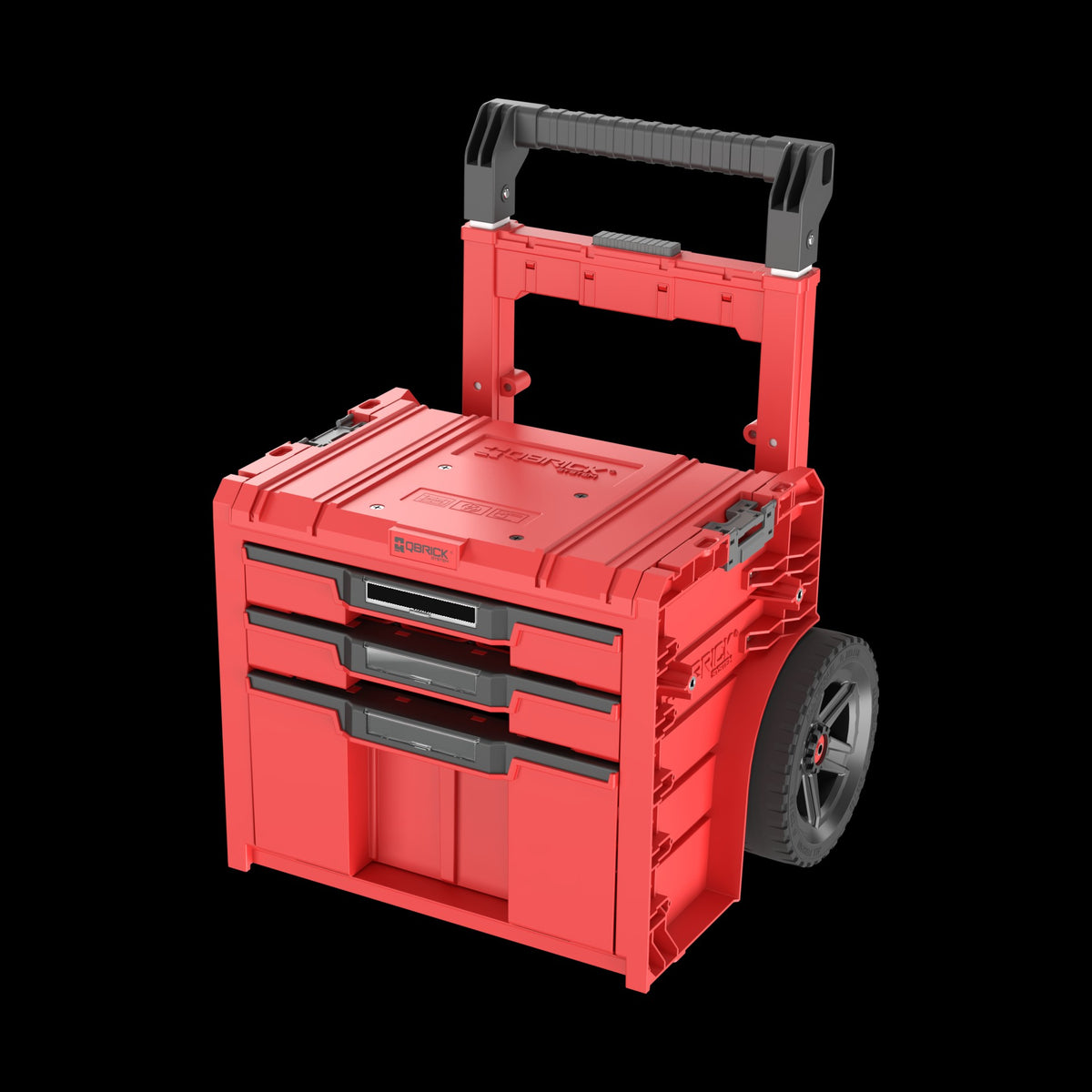 Qbrick System PRO Cart 2.0 Plus Drawer 3 RED ULTRA HD Custom Tekerlekli Takım Çantası