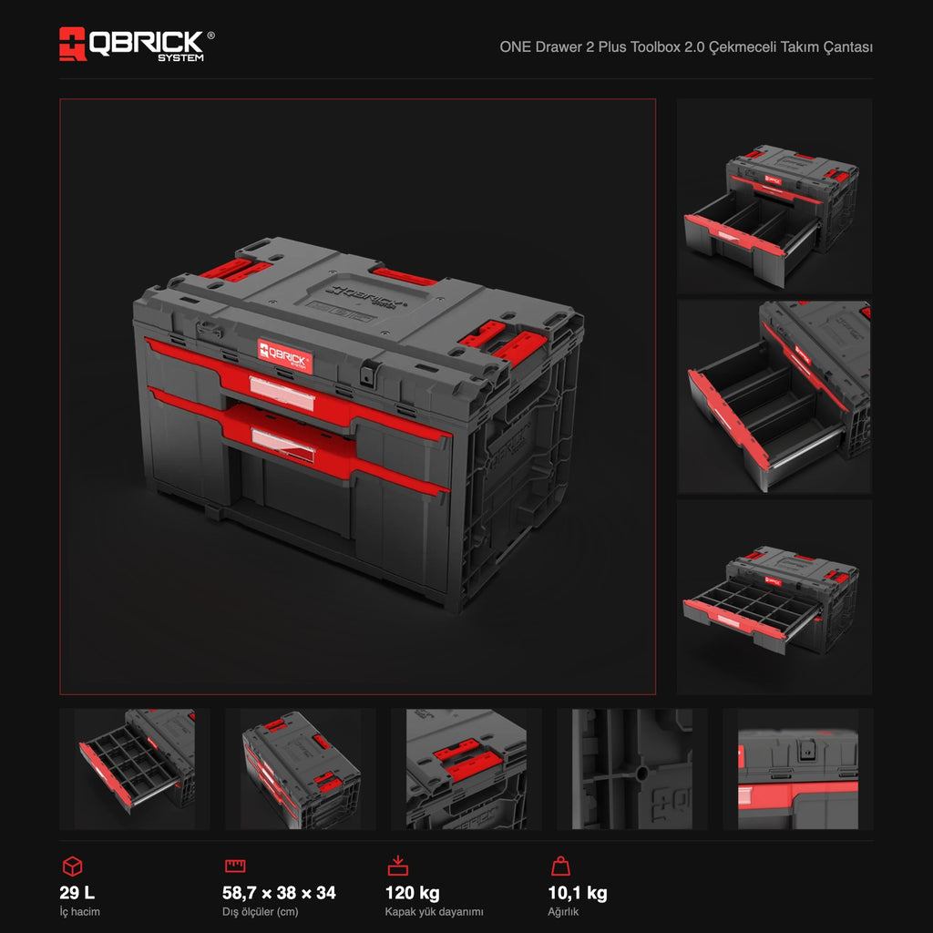 Qbrick System ONE Drawer 2 Plus Toolbox 2.0 teknik özellikler