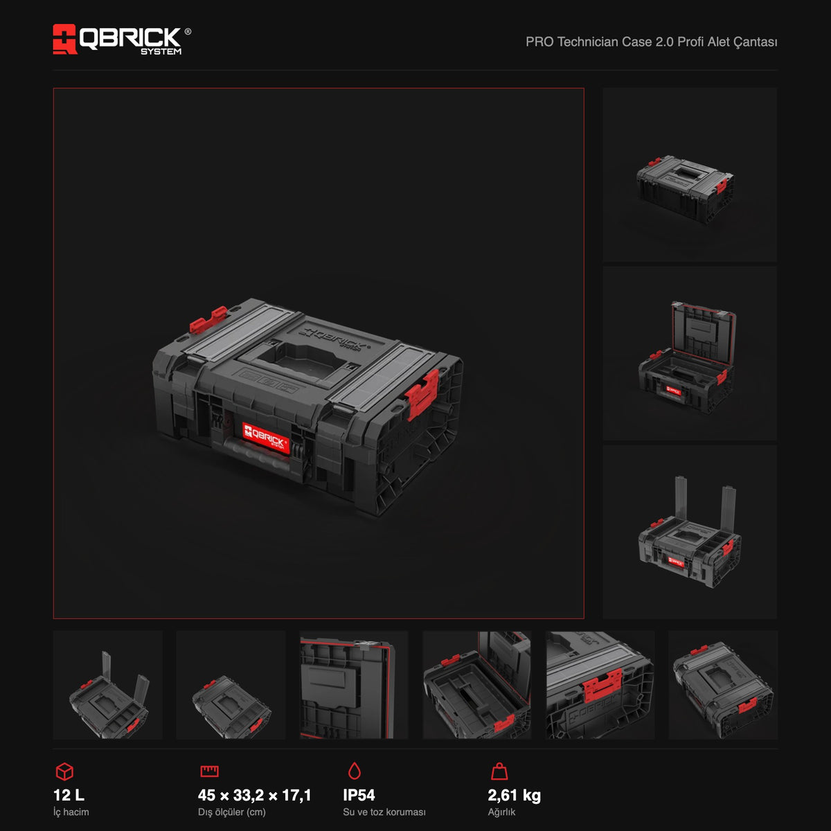 Qbrick System PRO Technician Case 2.0 Profi teknik özellikler
