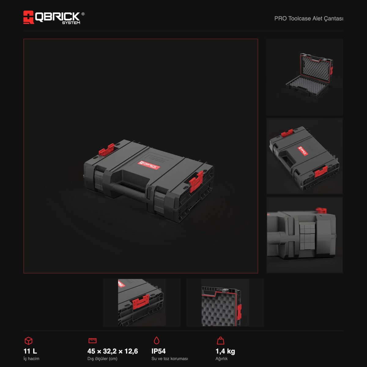 Qbrick System PRO Toolcase teknik özellikler