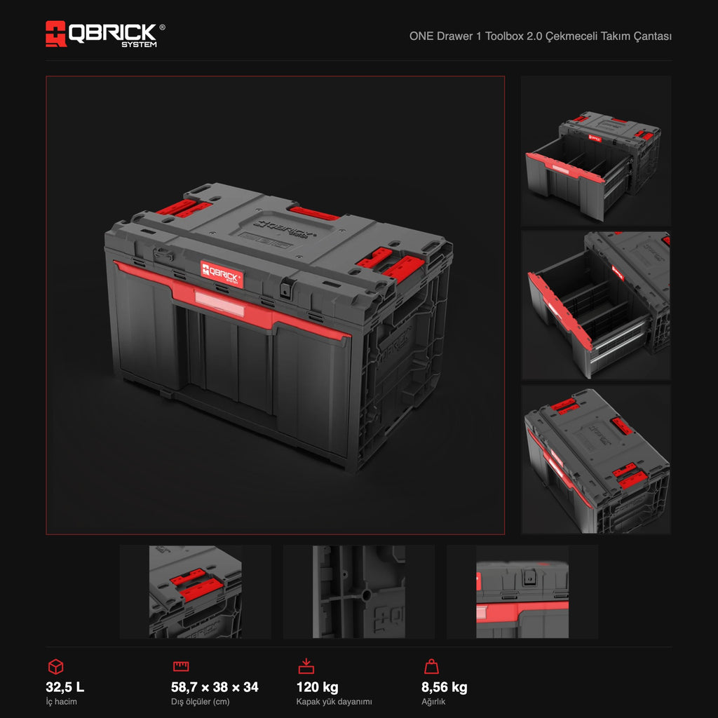 Qbrick System ONE Drawer 1 Toolbox 2.0 teknik özellikler