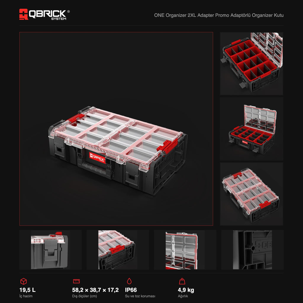 Qbrick System ONE Organizer 2XL Adapter Promo teknik özellikler