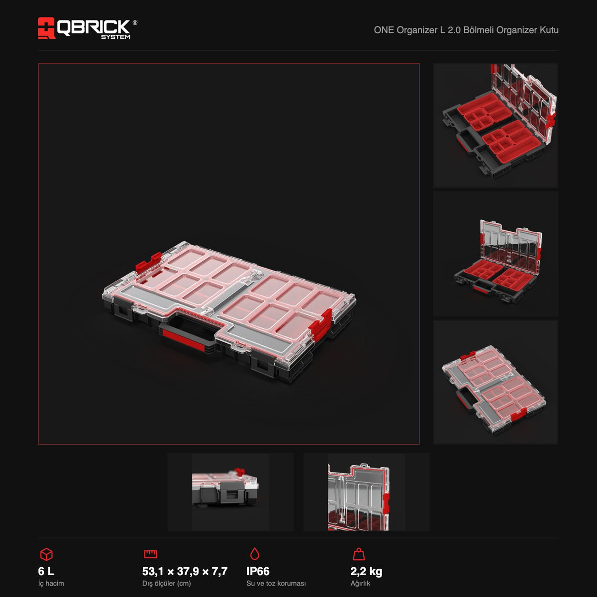 Qbrick System ONE Organizer L 2.0 teknik özellikler