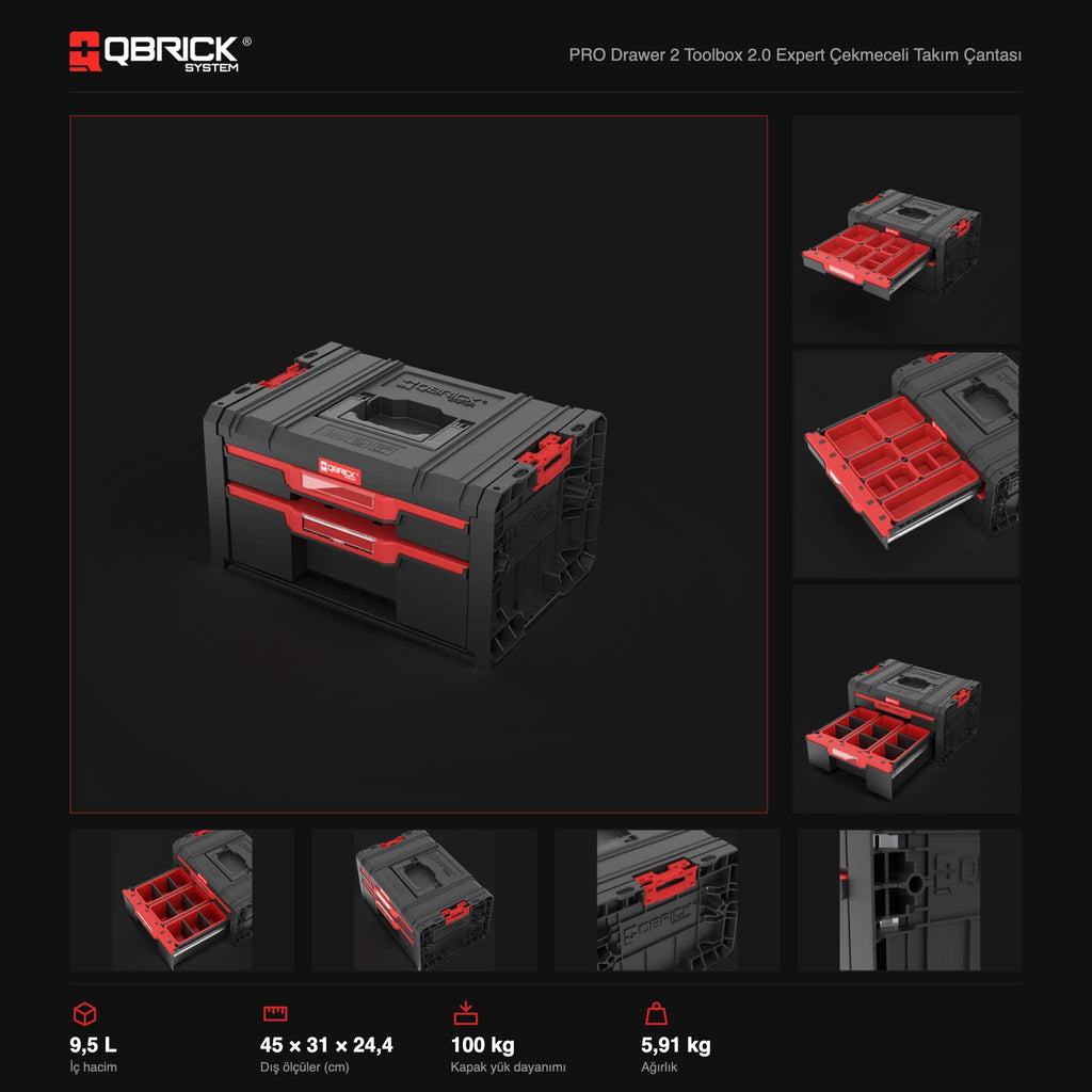 Qbrick System PRO Drawer 2 Toolbox 2.0 Expert teknik özellikler