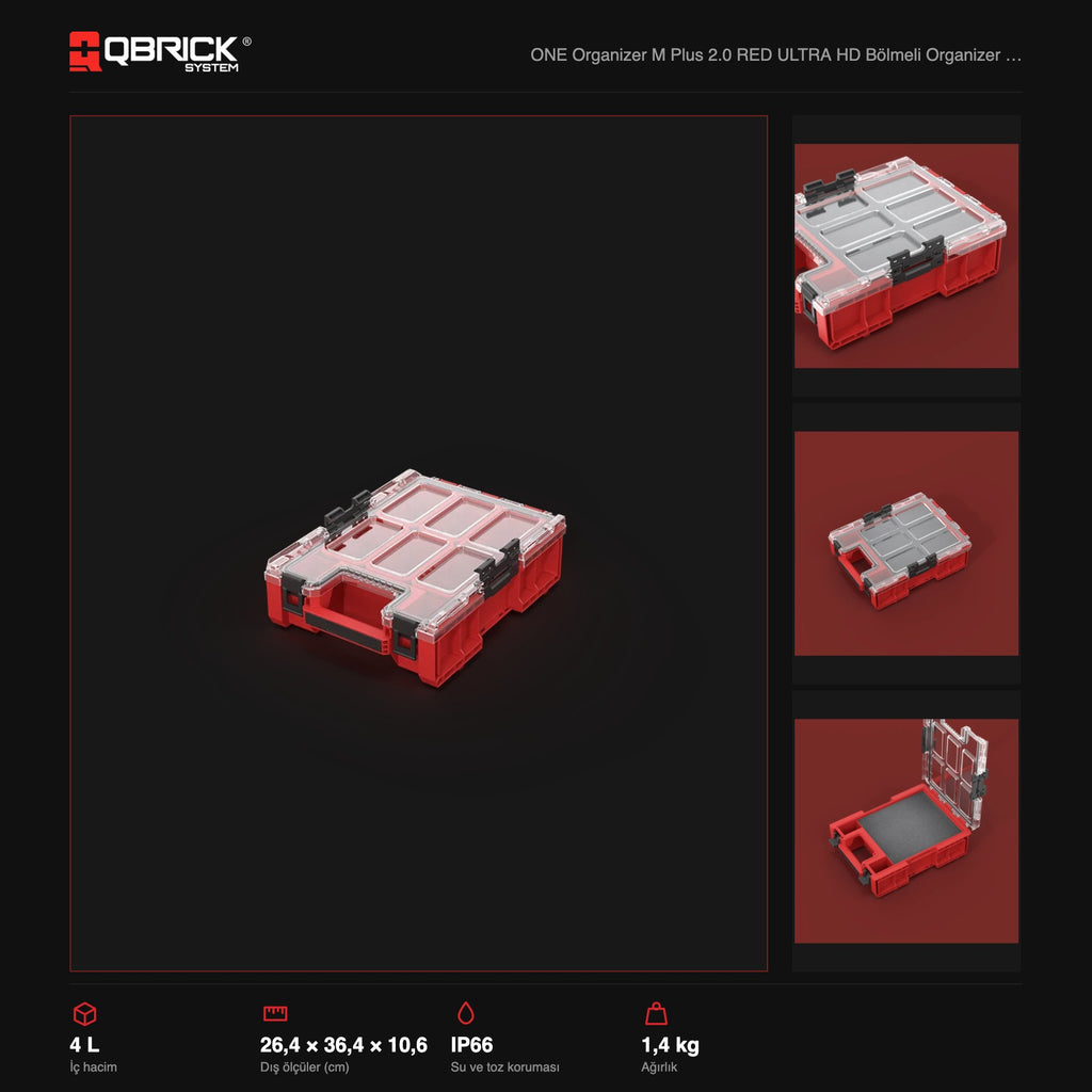 Qbrick System ONE Organizer M Plus 2.0 RED ULTRA HD teknik özellikler