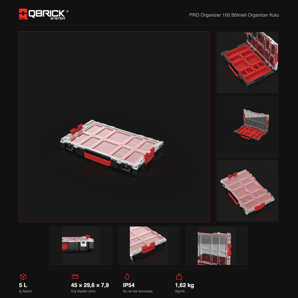 Qbrick System PRO Organizer 100 teknik özellikler