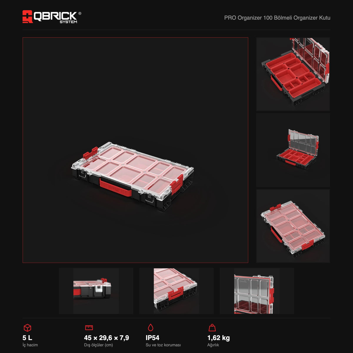 Qbrick System PRO Organizer 100 teknik özellikler