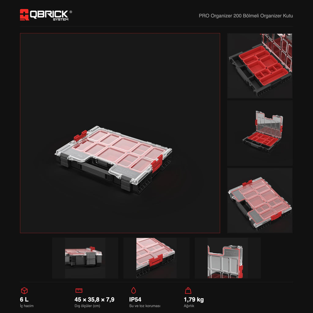 Qbrick System PRO Organizer 200 teknik özellikler