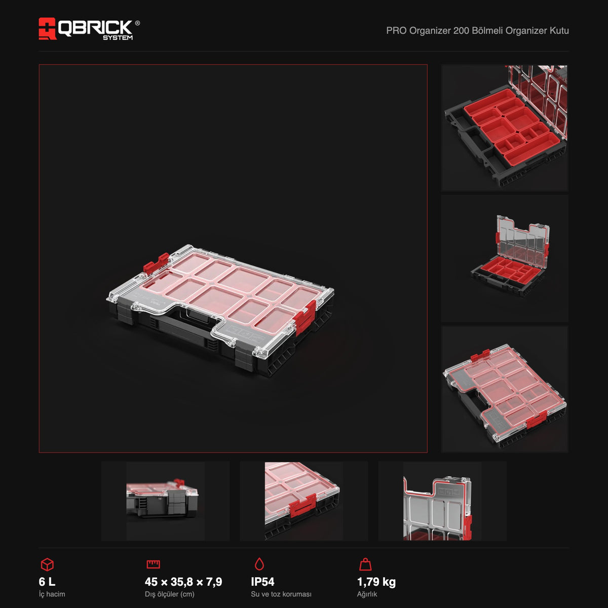 Qbrick System PRO Organizer 200 teknik özellikler