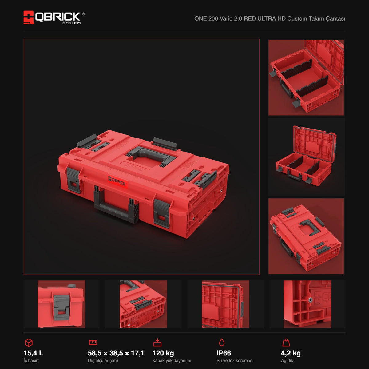 Qbrick System ONE 200 Vario 2.0 RED ULTRA HD Custom teknik özellikler