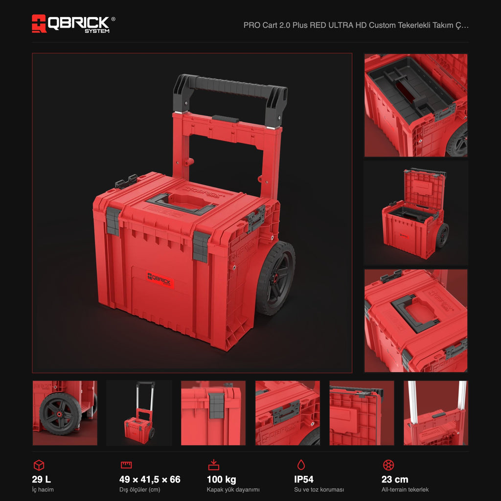 Qbrick System PRO Cart 2.0 Plus RED ULTRA HD Custom teknik özellikler
