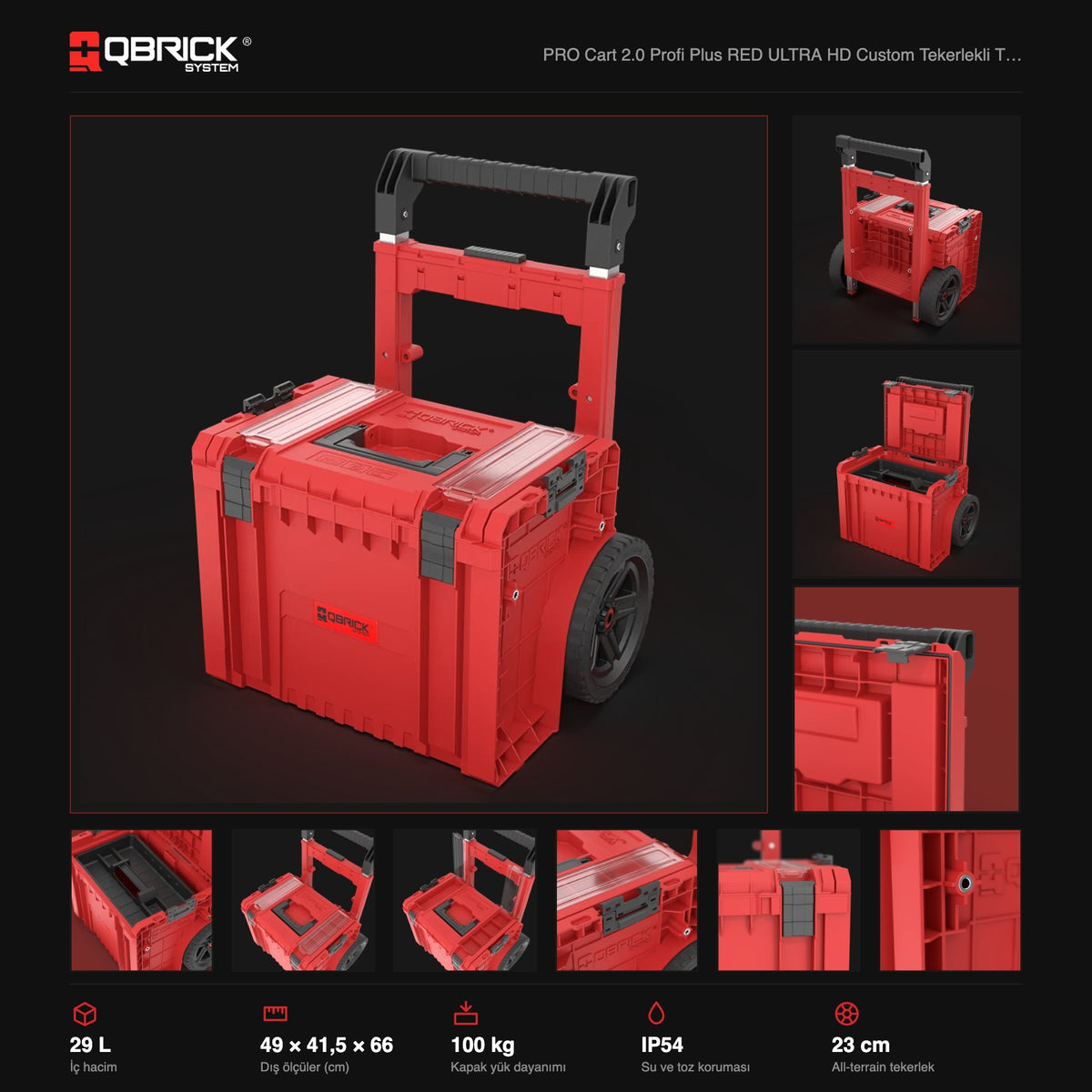 Qbrick System PRO Cart 2.0 Profi Plus RED ULTRA HD Custom teknik özellikler
