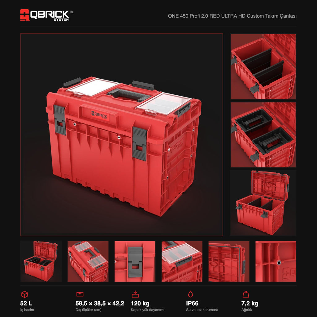 Qbrick System ONE 450 Profi 2.0 RED ULTRA HD Custom teknik özellikler