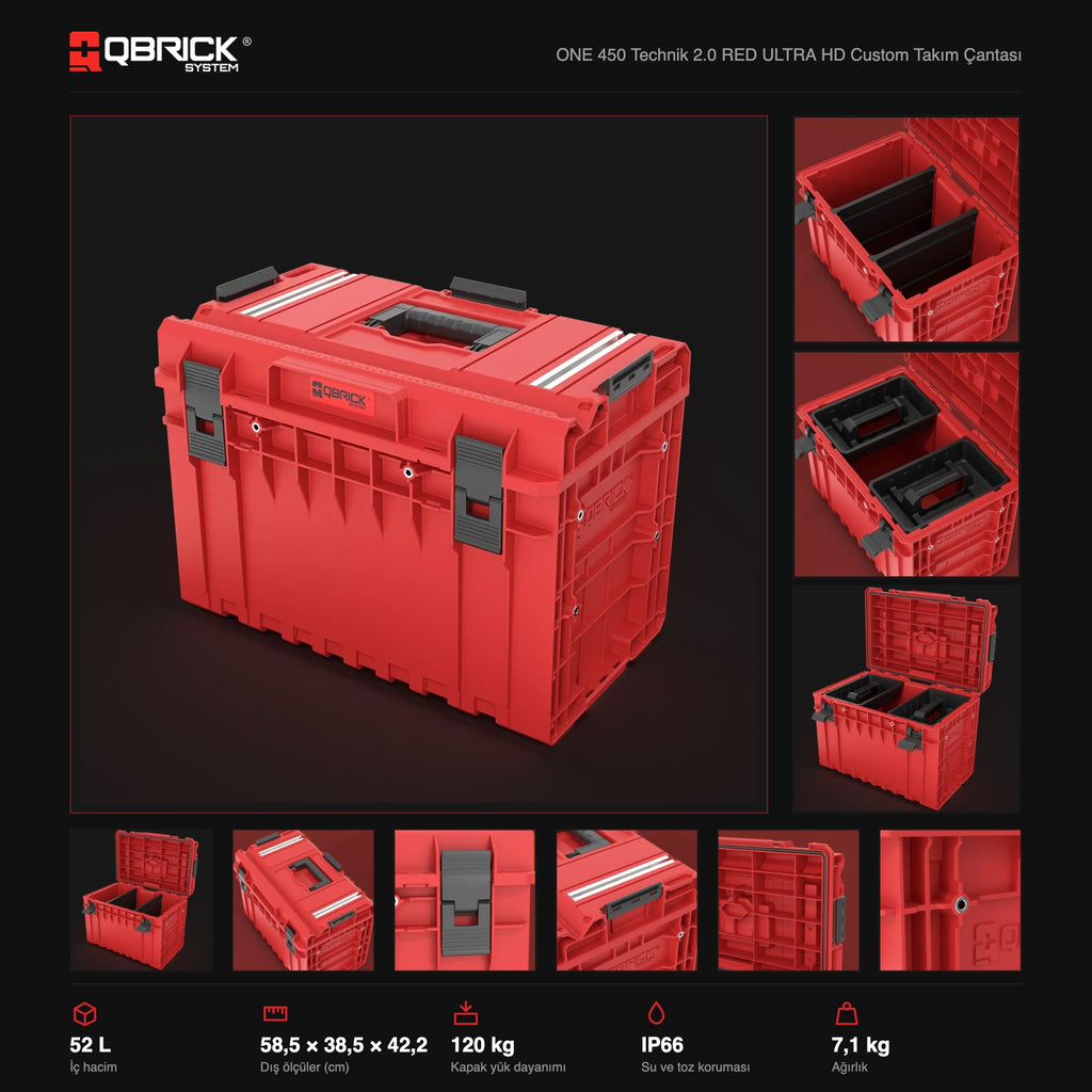 Qbrick System ONE 450 Technik 2.0 RED ULTRA HD Custom teknik özellikler