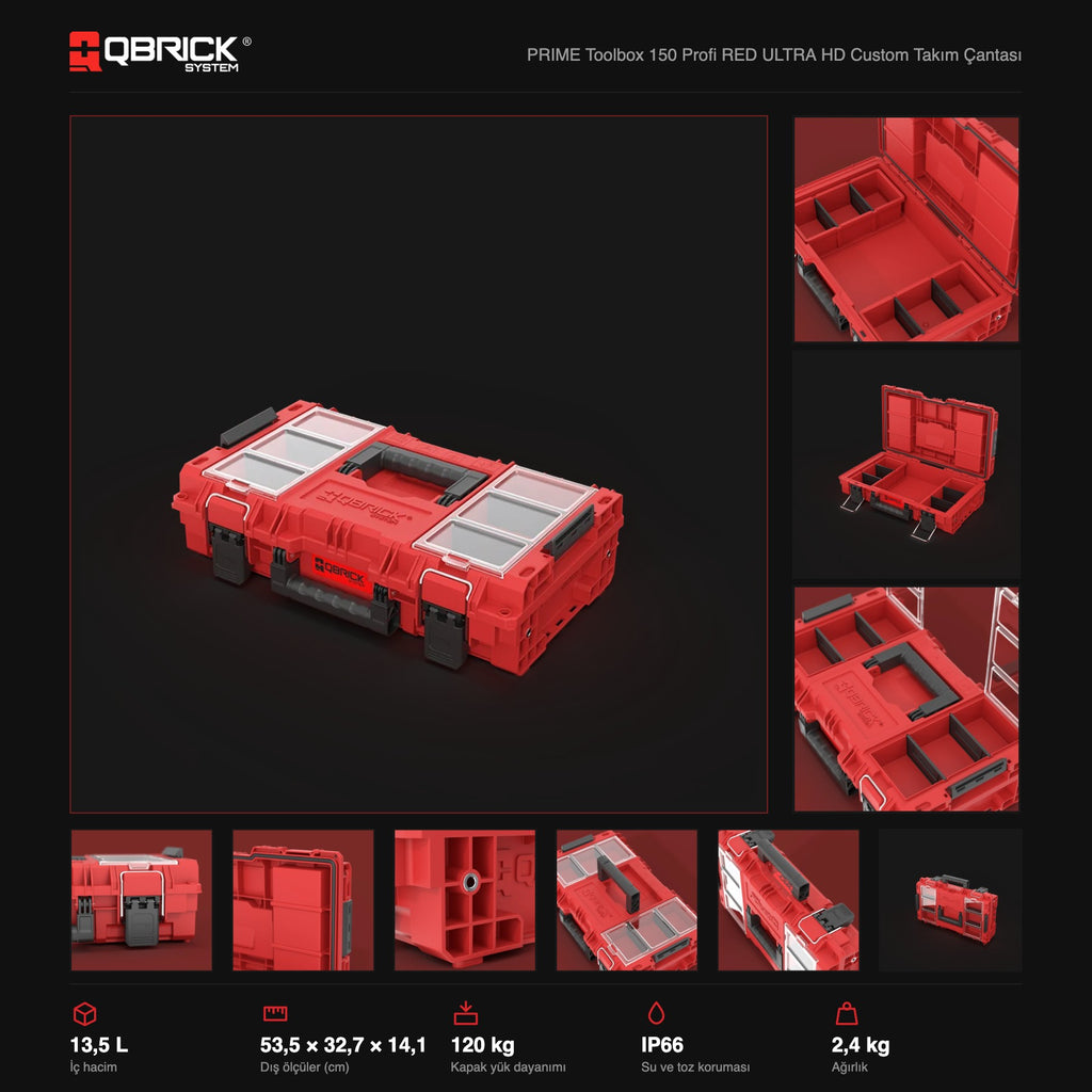 Qbrick System PRIME Toolbox 150 Profi RED ULTRA HD Custom teknik özellikler