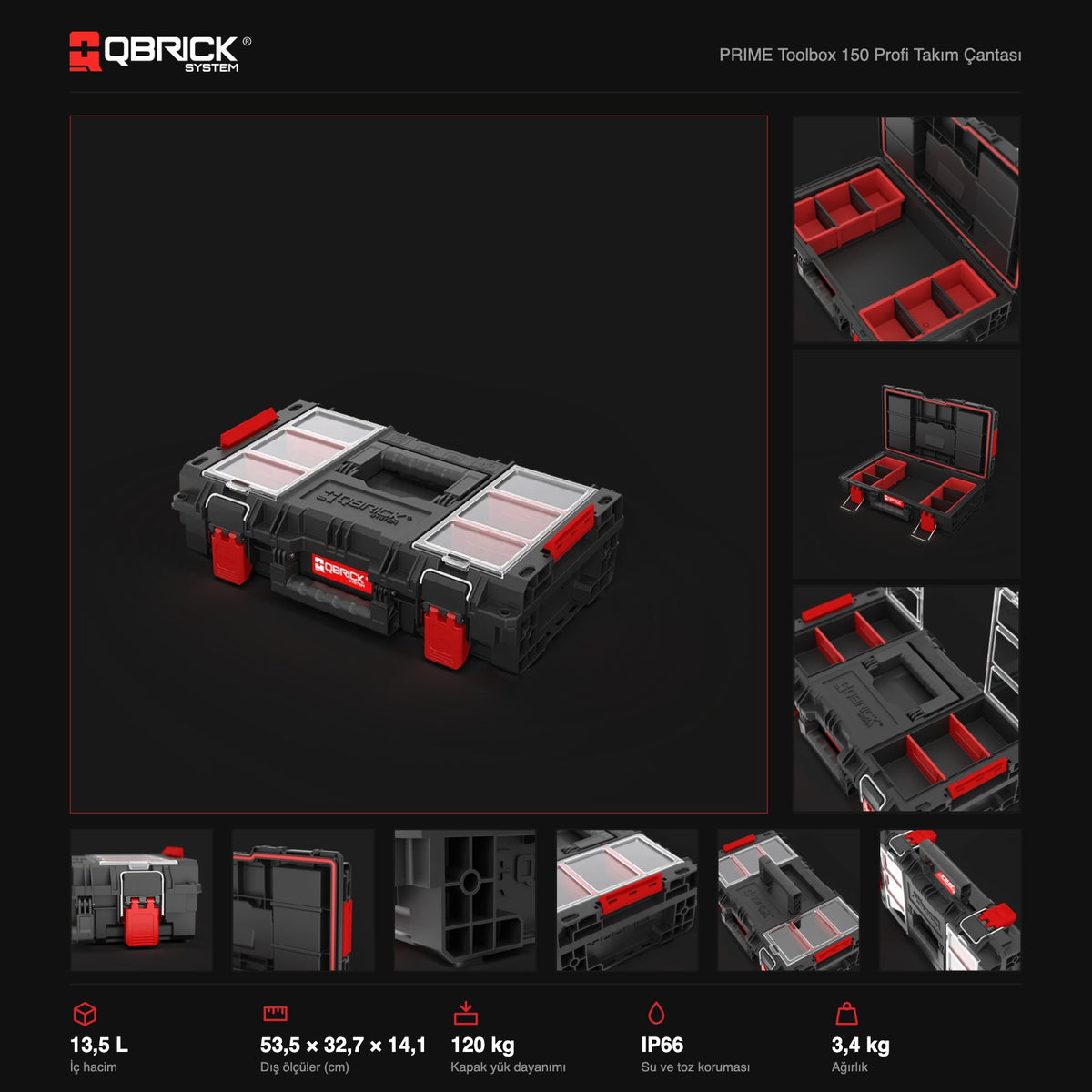 Qbrick System PRIME Toolbox 150 Profi teknik özellikler