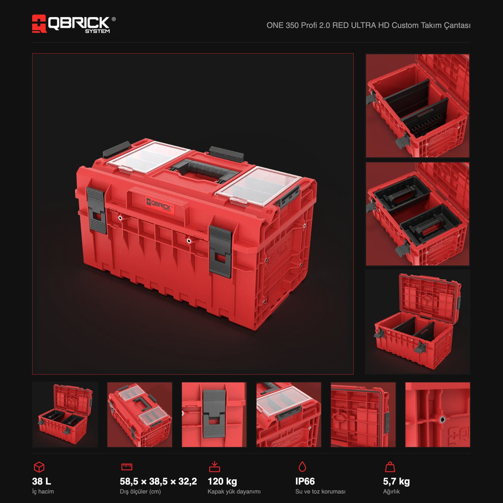 Qbrick System ONE 350 Profi 2.0 RED ULTRA HD Custom teknik özellikler