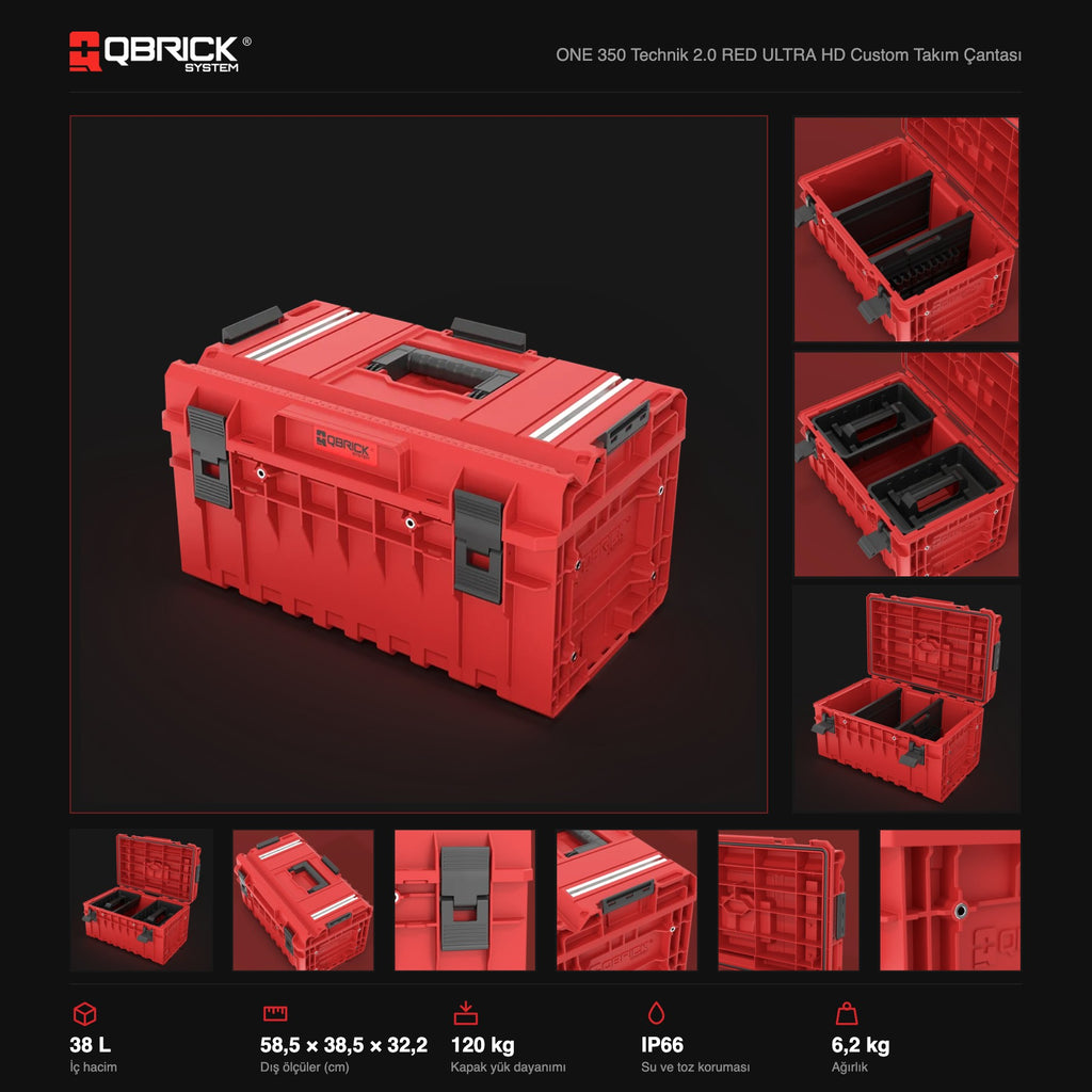 Qbrick System ONE 350 Technik 2.0 RED ULTRA HD Custom teknik özellikler
