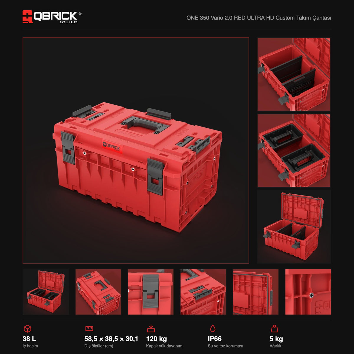 Qbrick System ONE 350 Vario 2.0 RED ULTRA HD Custom teknik özellikler