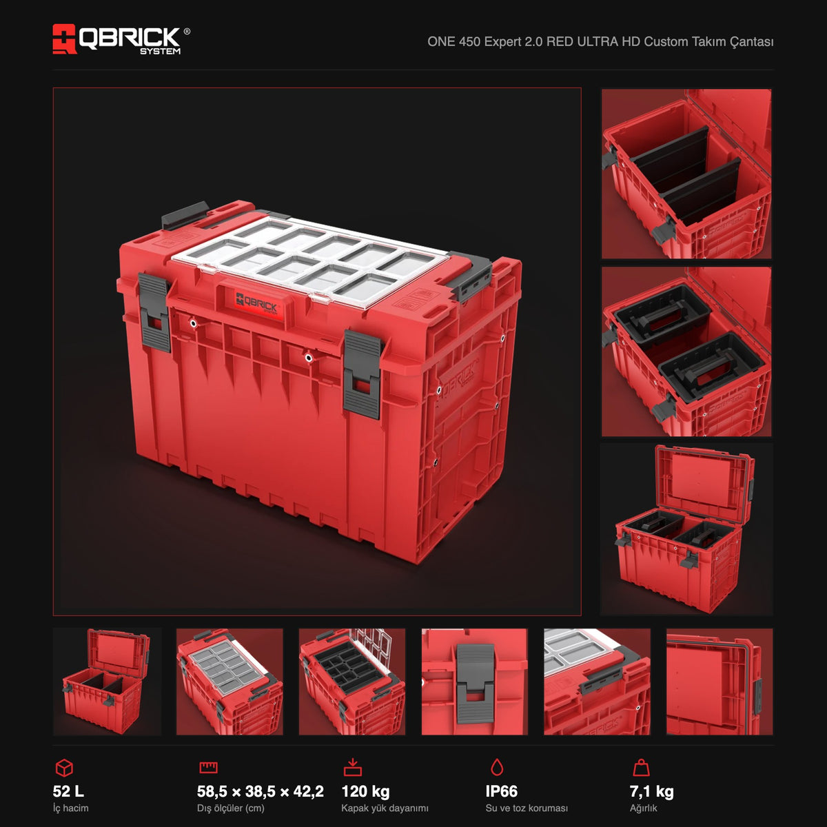 Qbrick System ONE 450 Expert 2.0 RED ULTRA HD Custom teknik özellikler