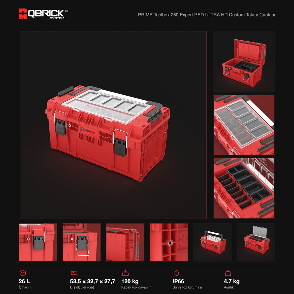 Qbrick System PRIME Toolbox 250 Expert RED ULTRA HD Custom teknik özellikler
