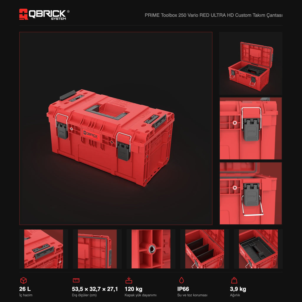 Qbrick System PRIME Toolbox 250 Vario RED ULTRA HD Custom teknik özellikler