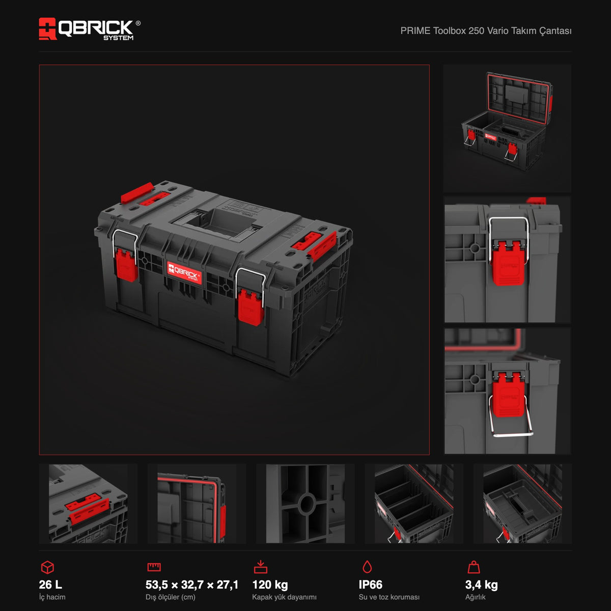 Qbrick System PRIME Toolbox 250 Vario teknik özellikler