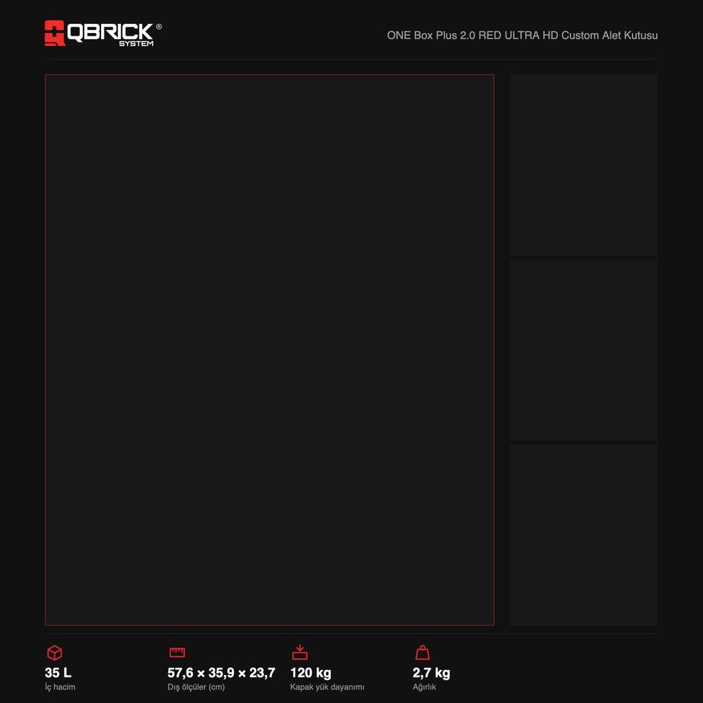 Qbrick System ONE Box Plus 2.0 RED ULTRA HD Custom Alet Kutusu teknik özellikler