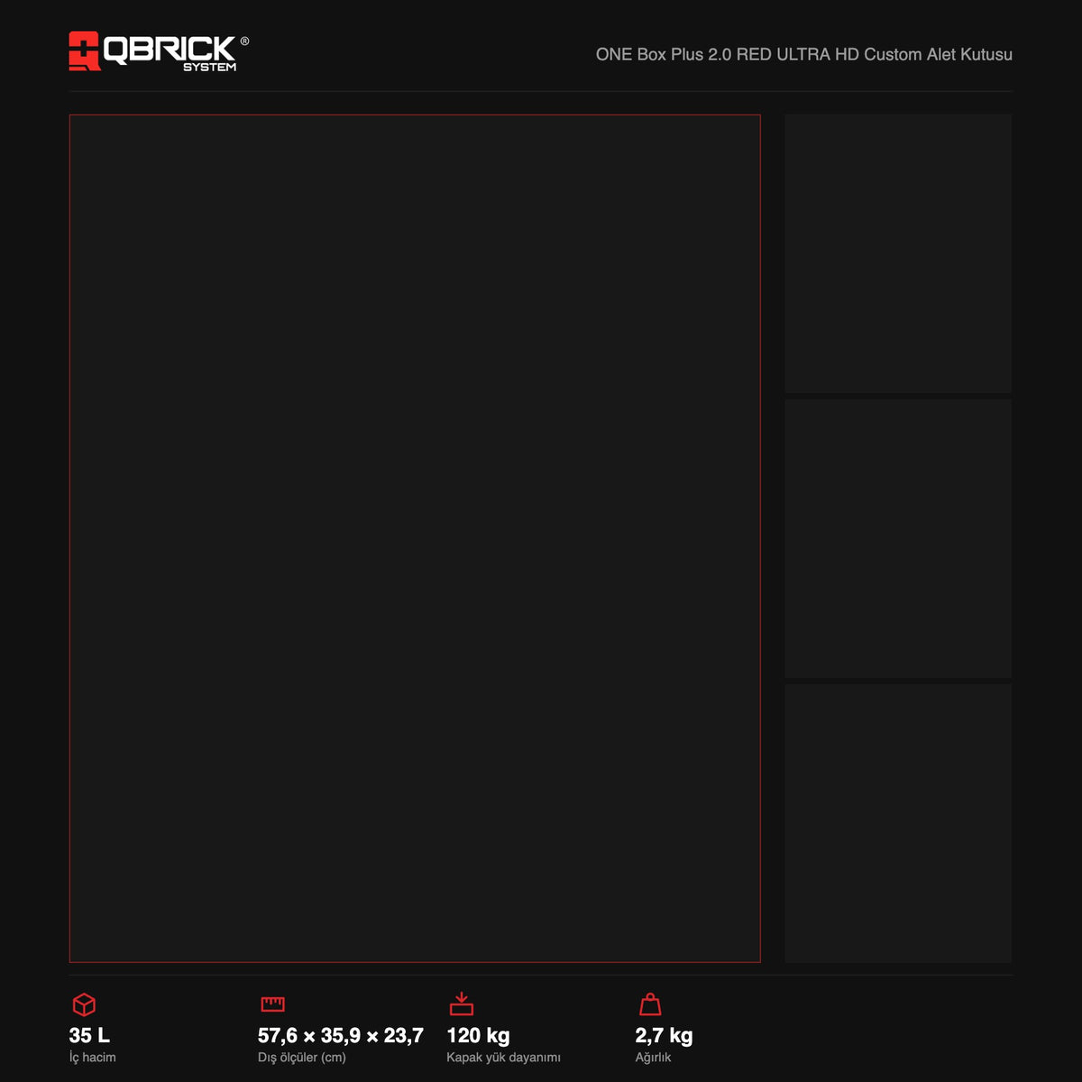 Qbrick System ONE Box Plus 2.0 RED ULTRA HD Custom Alet Kutusu teknik özellikler