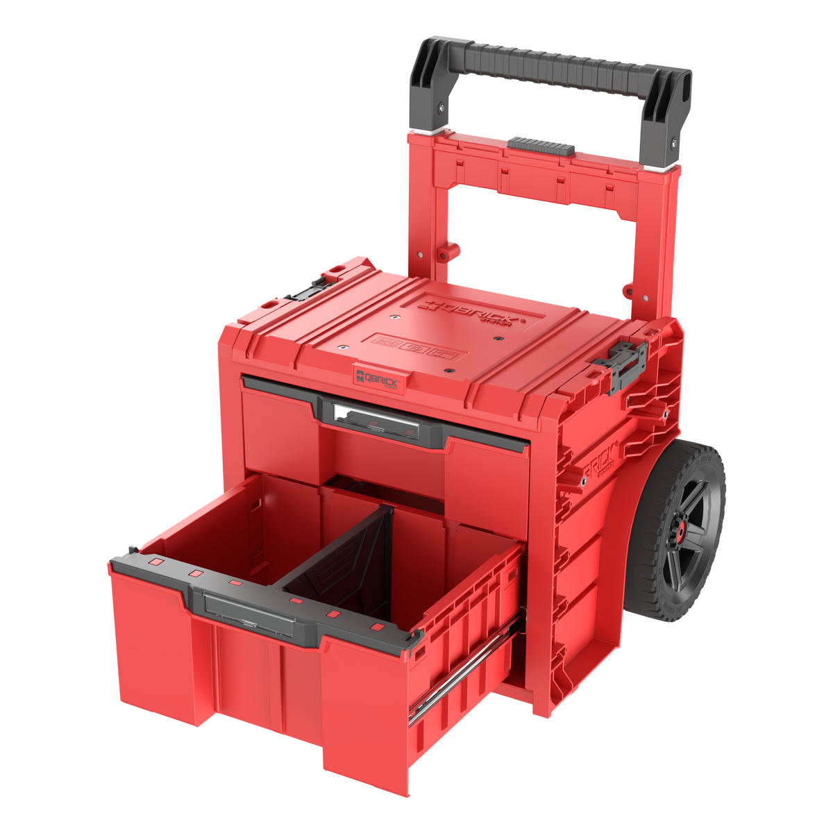 Qbrick System PRO Cart 2.0 Plus Drawer 2 RED ULTRA HD Custom Tekerlekli Takım Çantası