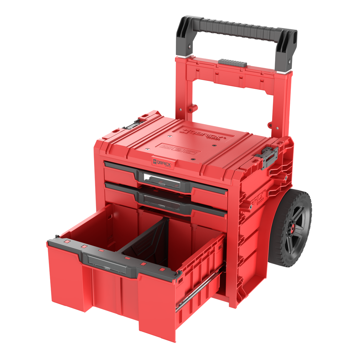 Qbrick System PRO Cart 2.0 Plus Drawer 3 RED ULTRA HD Custom Tekerlekli Takım Çantası